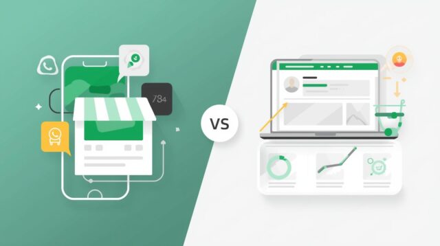 Create a featured image for waabot's blog on this topic.__WhatsApp Shop vs Traditional Website_ Which Converts Better in 2025__ Create-a-featured-image-for-waabots-blog-on-this-topic